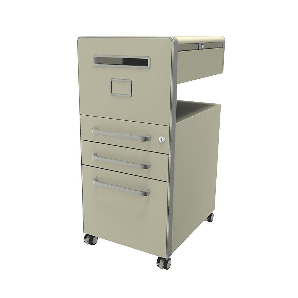 Meuble de rangement mobile Bite™ avec 1 tableau blanc, ouvrable à gauche