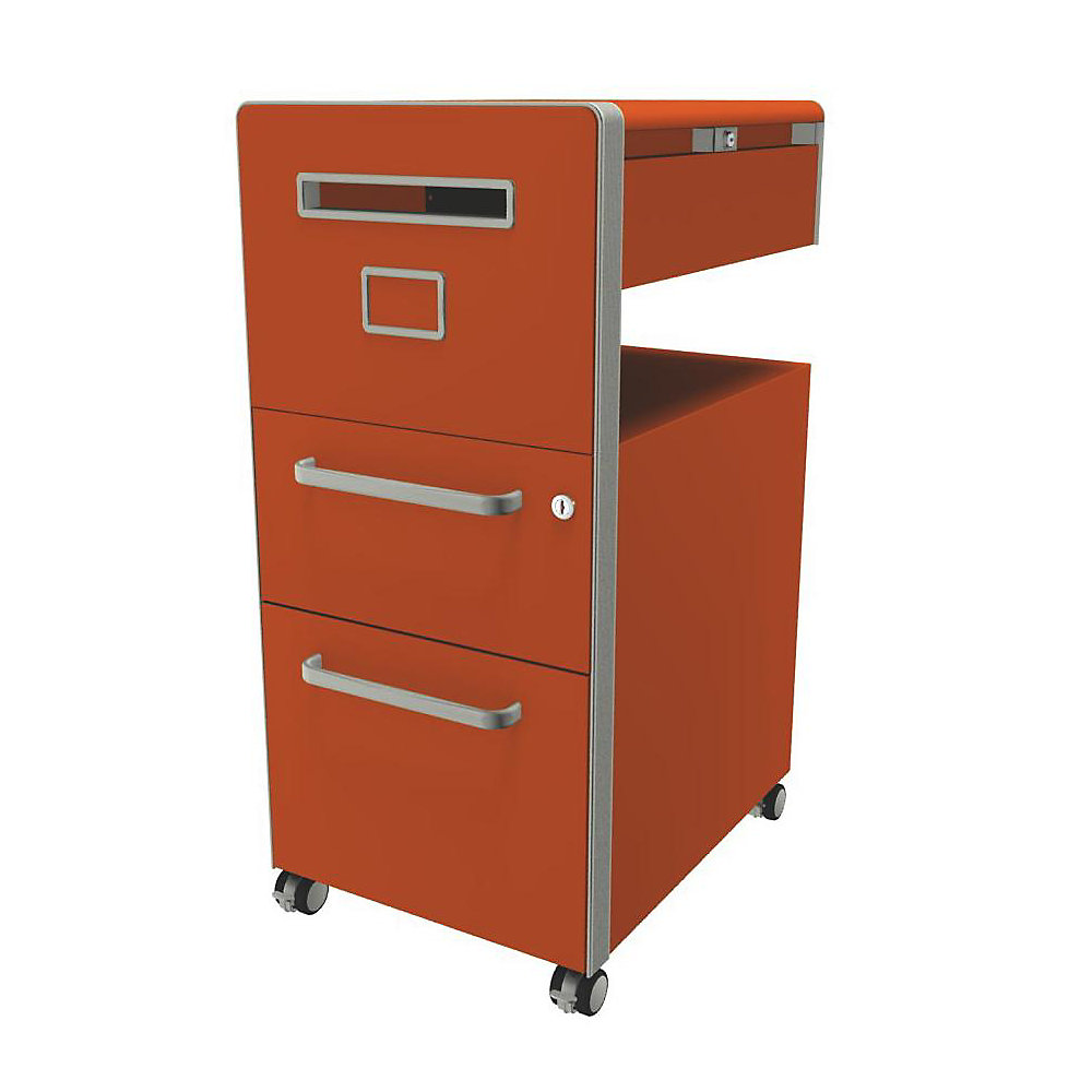 Meuble de rangement mobile Bite™ avec 1 tableau blanc, ouvrable à gauche