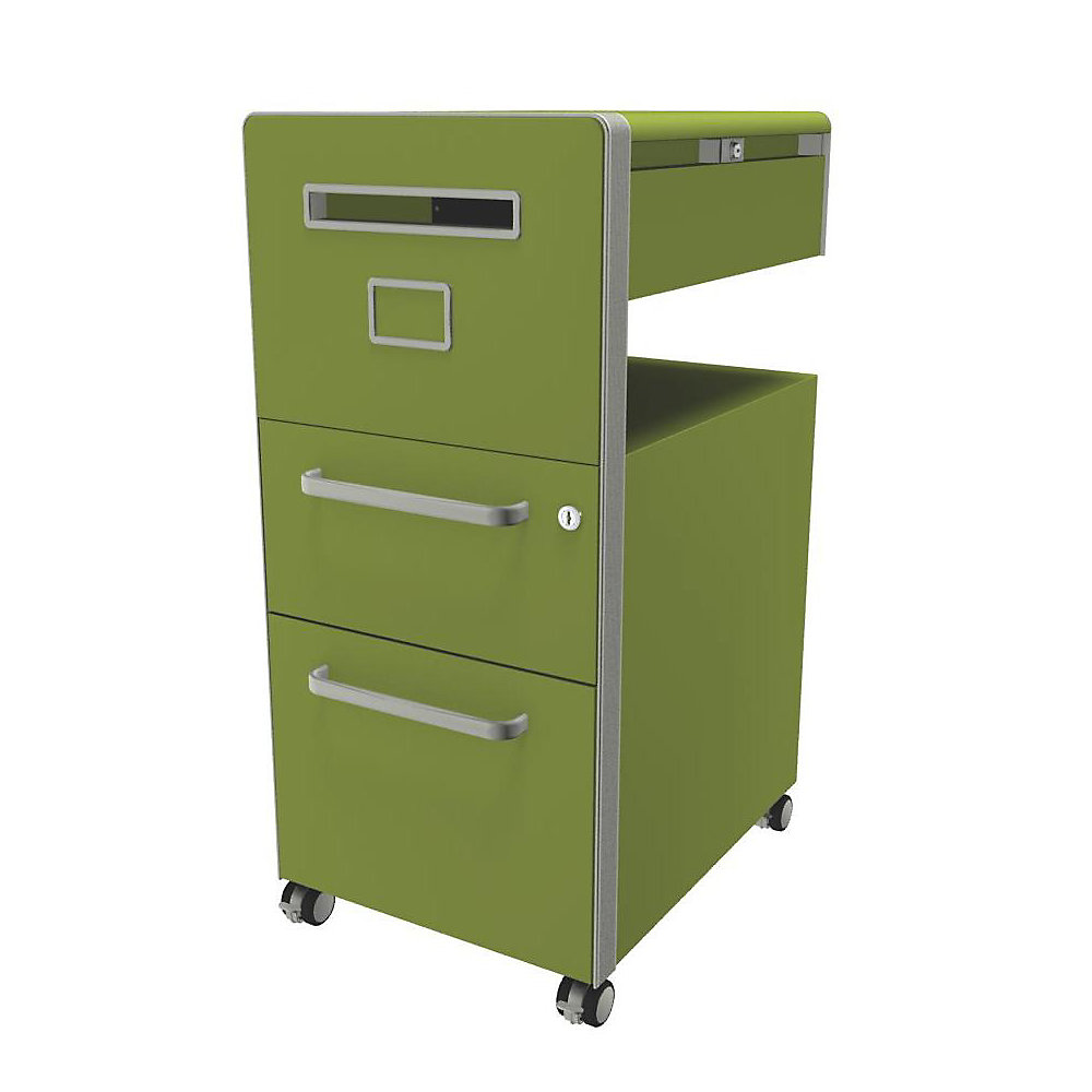 Meuble de rangement mobile Bite™ avec 1 tableau blanc, ouvrable à gauche