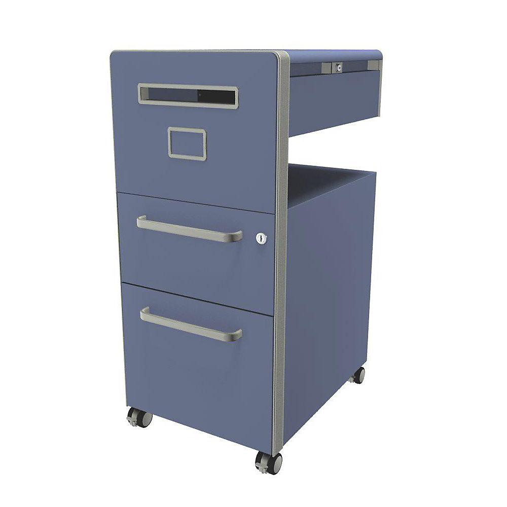 Meuble de rangement mobile Bite™ avec 1 tableau blanc, ouvrable à gauche