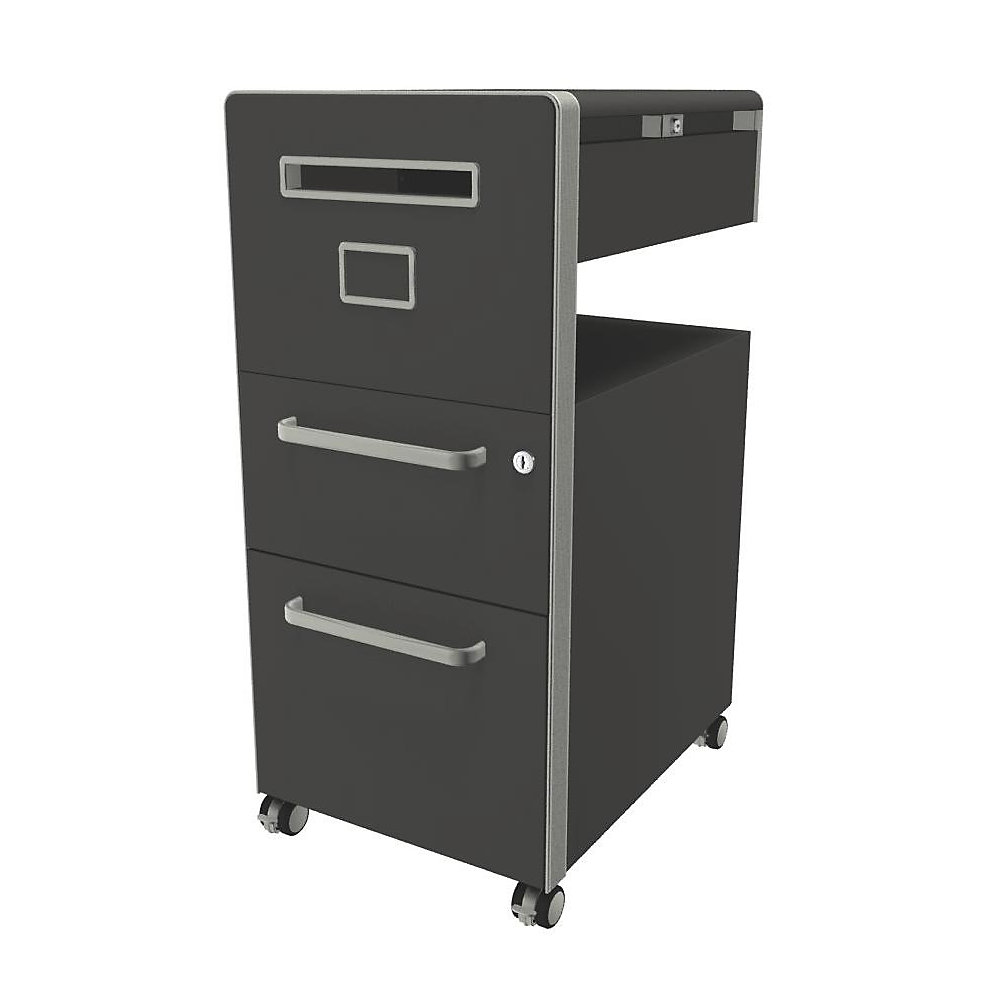 Meuble de rangement mobile Bite™ avec 1 tableau blanc, ouvrable à gauche