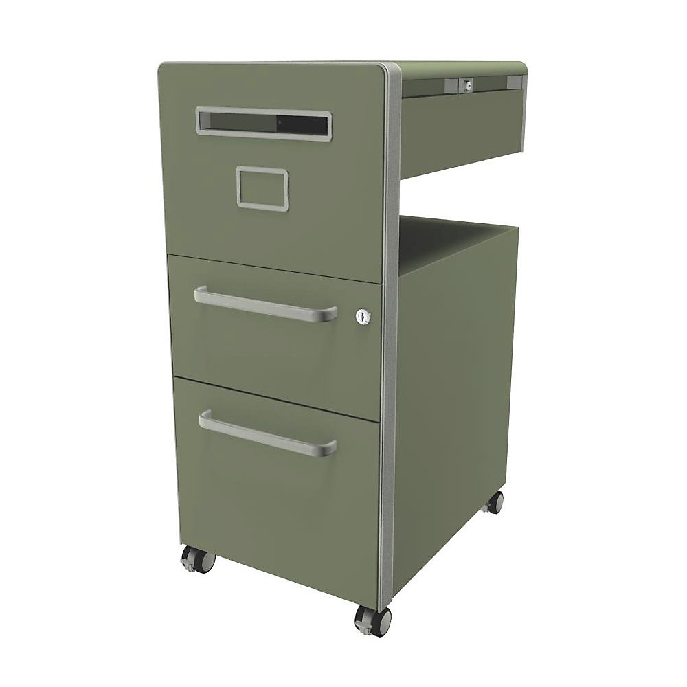 Meuble de rangement mobile Bite™ avec 1 tableau blanc, ouvrable à gauche