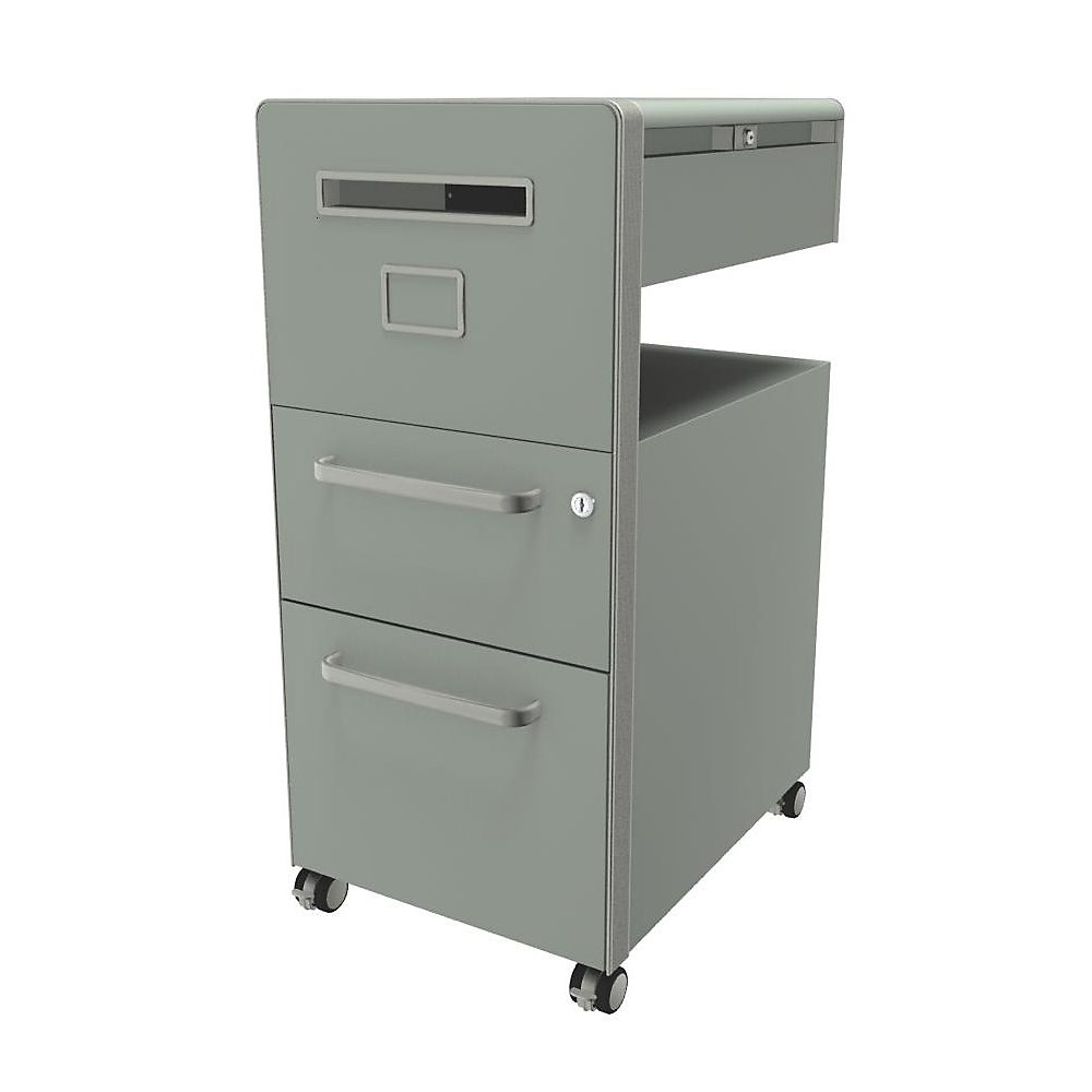 Meuble de rangement mobile Bite™ avec 1 tableau blanc, ouvrable à gauche