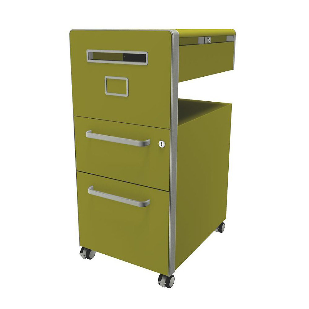 Meuble de rangement mobile Bite™ avec 1 tableau blanc, ouvrable à gauche