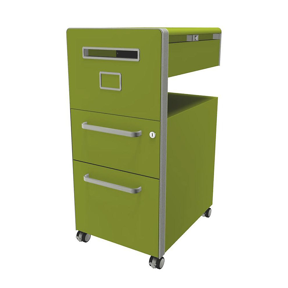 Meuble de rangement mobile Bite™ avec 1 tableau blanc, ouvrable à gauche