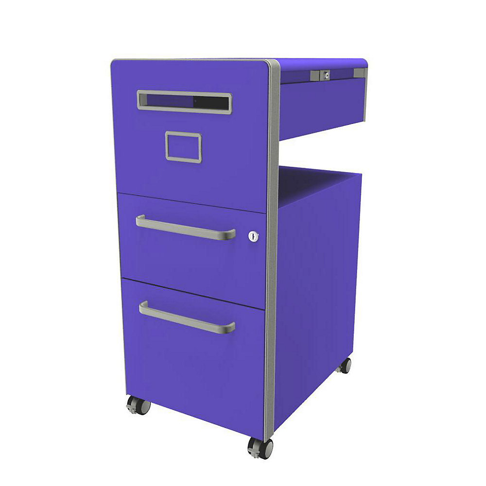 Meuble de rangement mobile Bite™ avec 1 tableau blanc, ouvrable à gauche