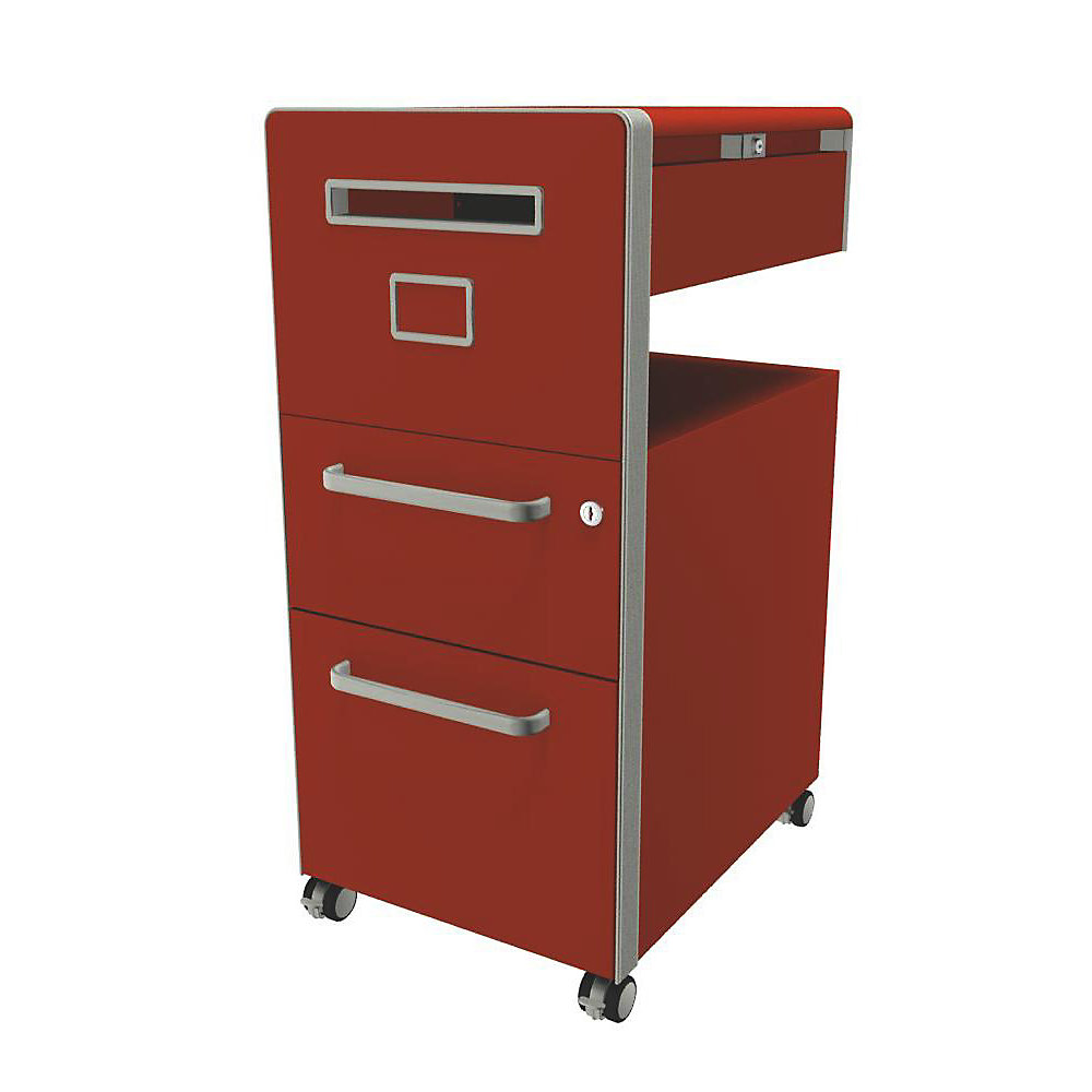 Meuble de rangement mobile Bite™ avec 1 tableau blanc, ouvrable à gauche