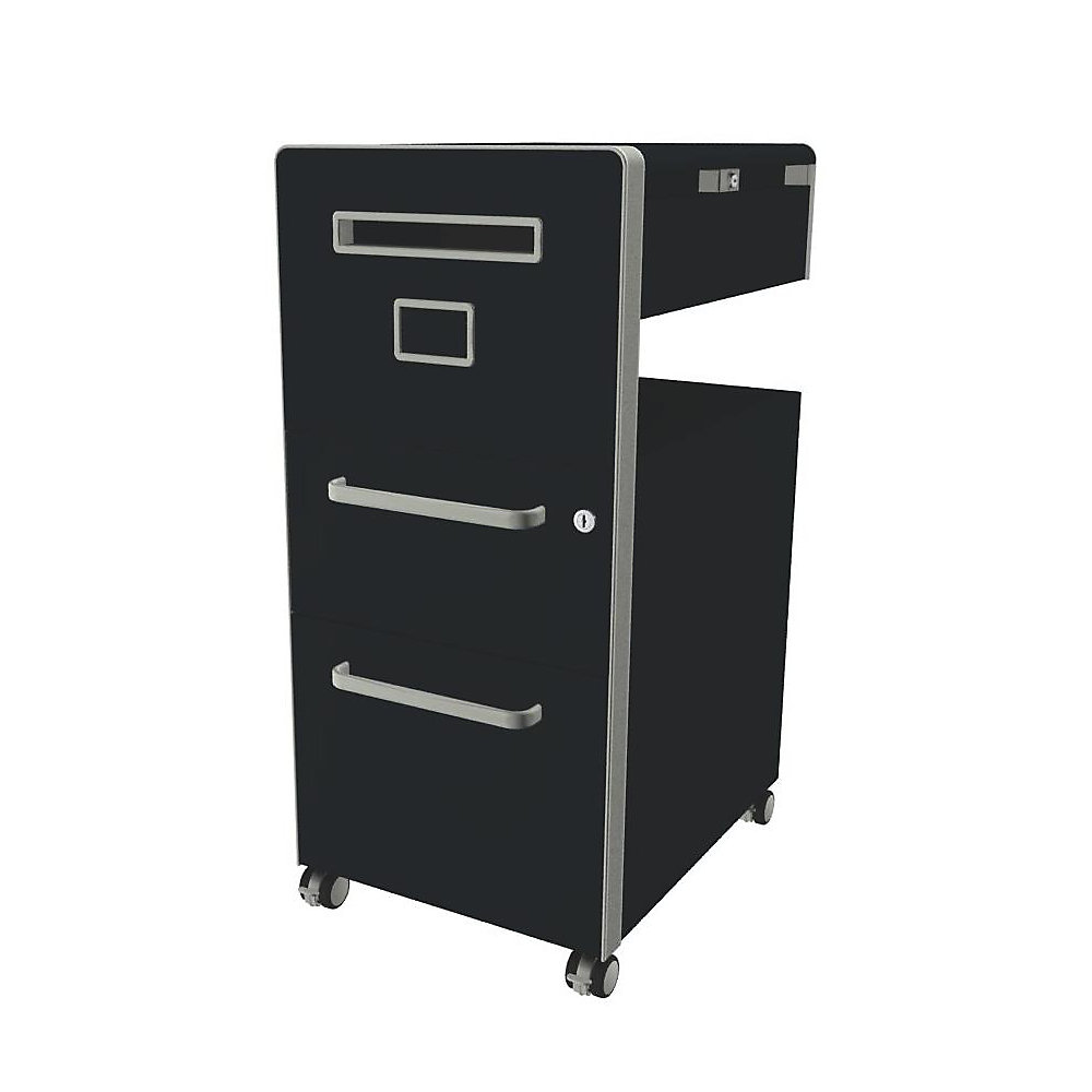 Meuble de rangement mobile Bite™ avec 1 tableau blanc, ouvrable à gauche