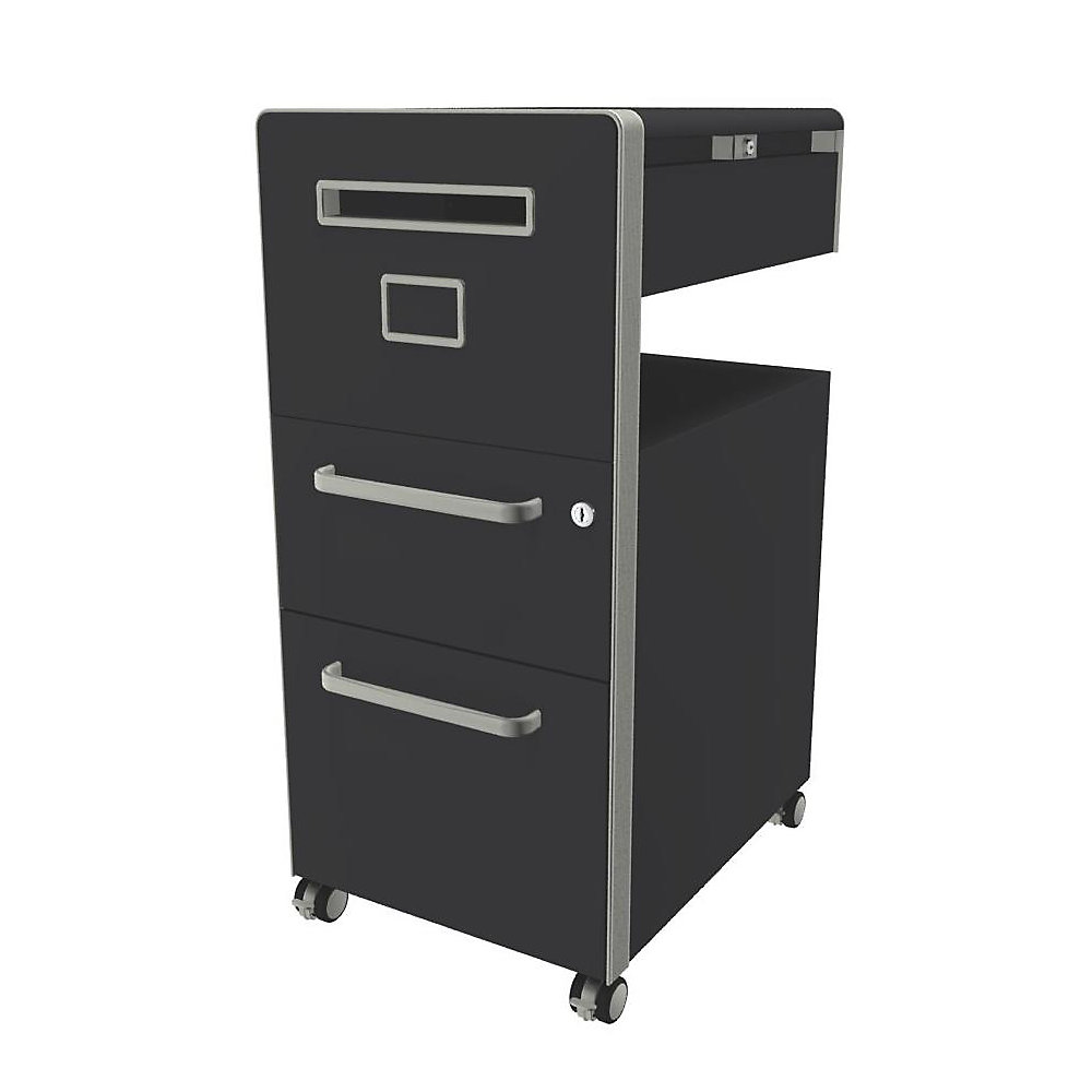 Meuble de rangement mobile Bite™ avec 1 tableau blanc, ouvrable à gauche