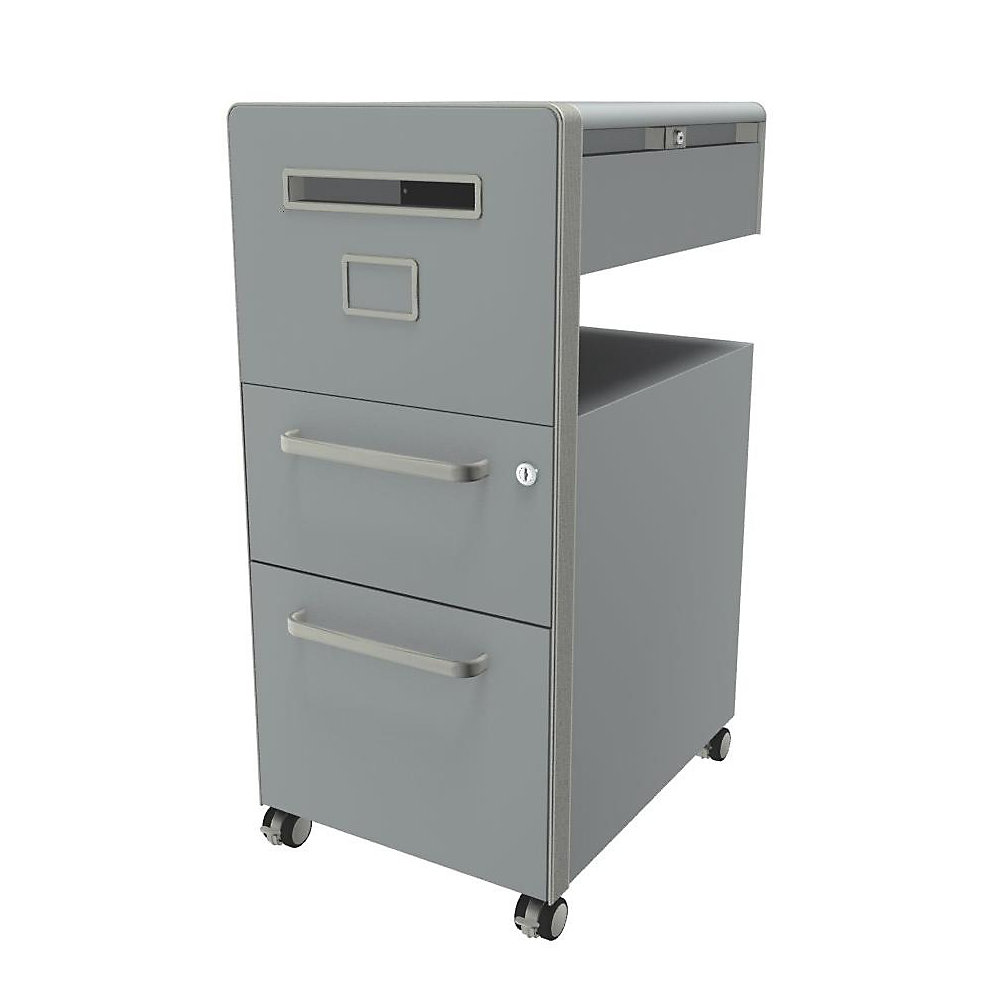 Meuble de rangement mobile Bite™ avec 1 tableau blanc, ouvrable à gauche