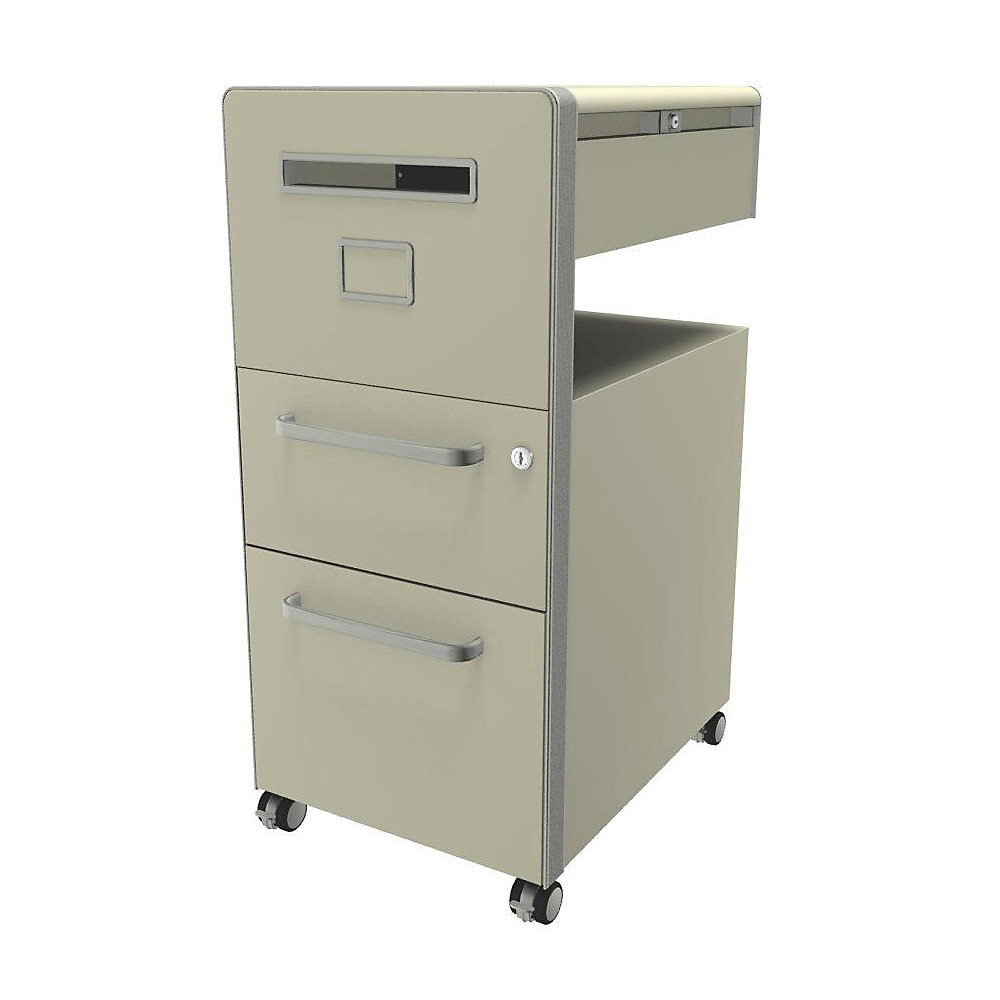 Meuble de rangement mobile Bite™ avec 1 tableau blanc, ouvrable à gauche