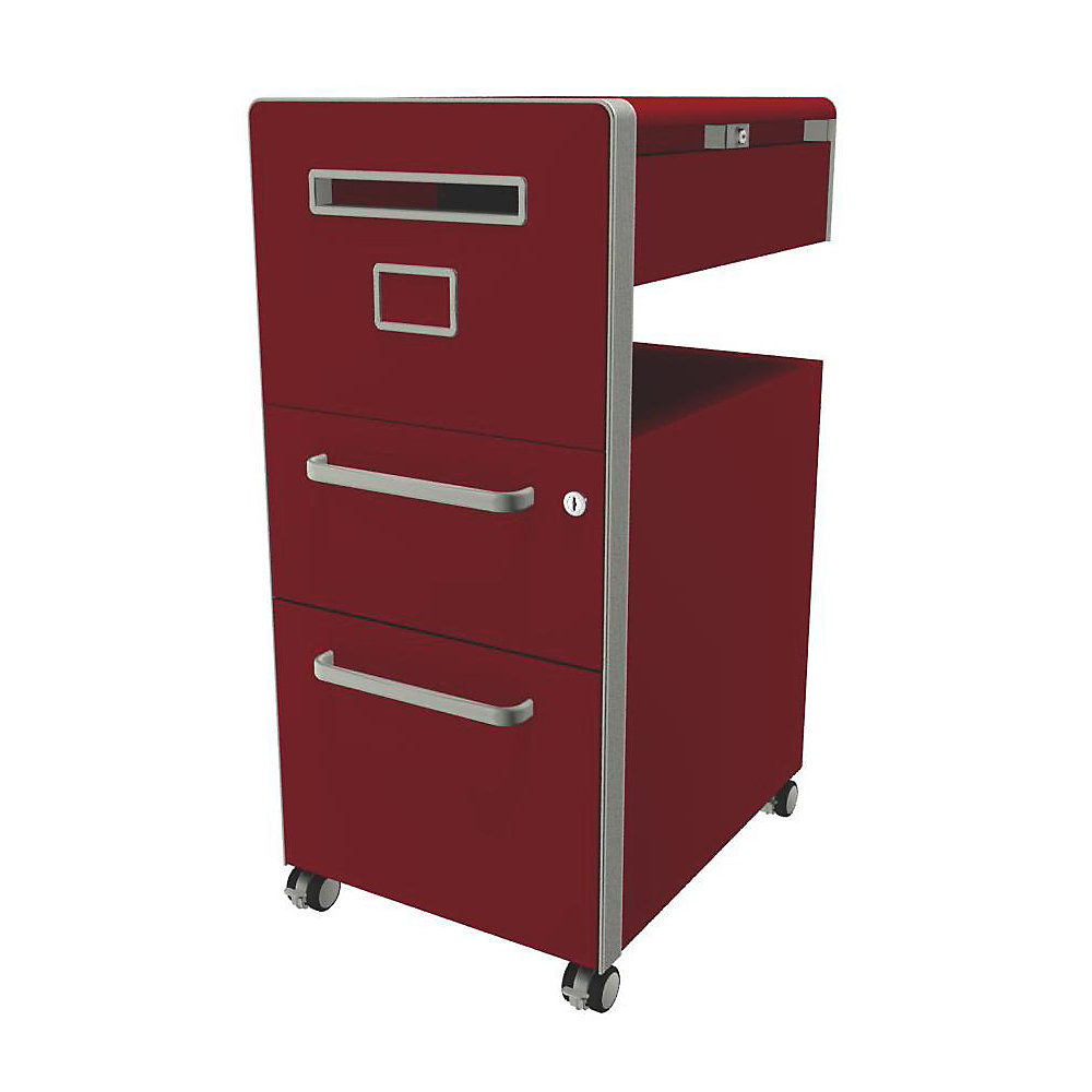 Meuble de rangement mobile Bite™ avec 1 tableau blanc, ouvrable à gauche