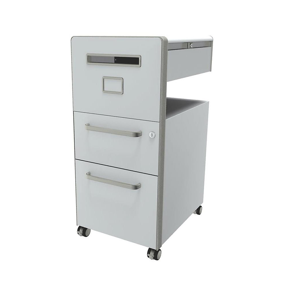 Meuble de rangement mobile Bite™ avec 1 tableau blanc, ouvrable à gauche