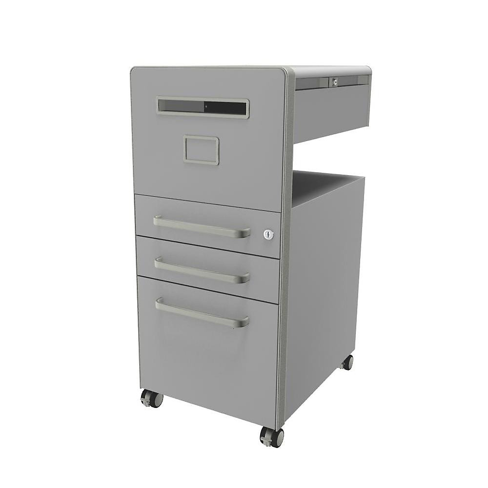 Meuble de rangement mobile Bite™ avec 1 tableau blanc, ouvrable à gauche