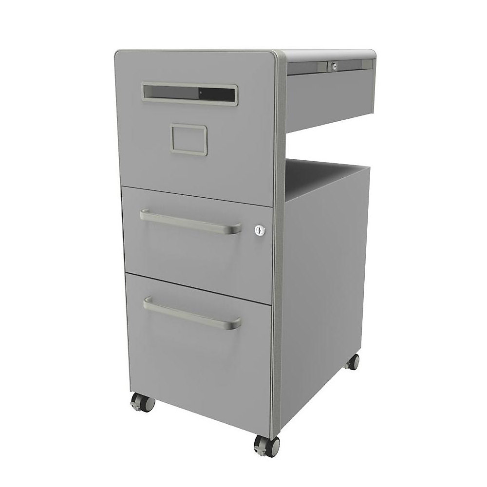 Meuble de rangement mobile Bite™ avec 1 tableau blanc, ouvrable à gauche