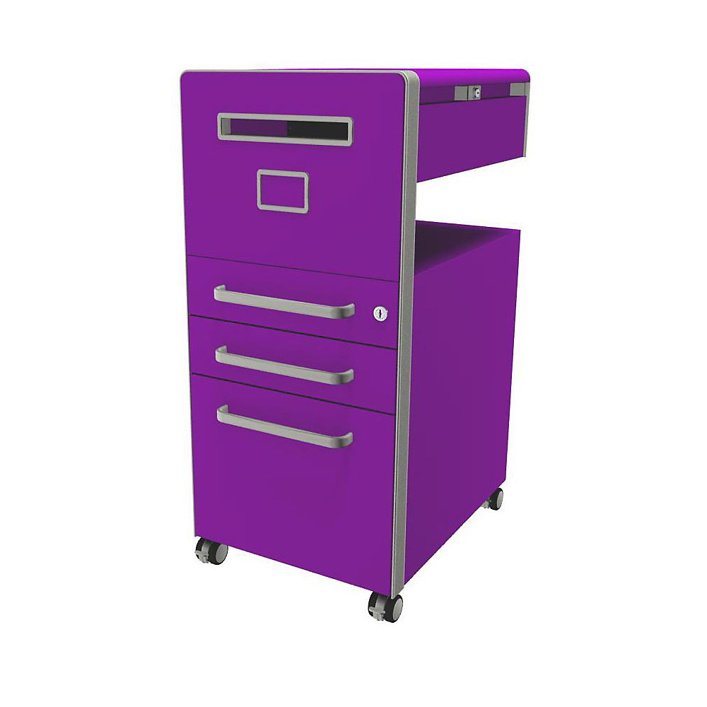 Meuble de rangement mobile Bite™ avec 1 tableau blanc, ouvrable à gauche