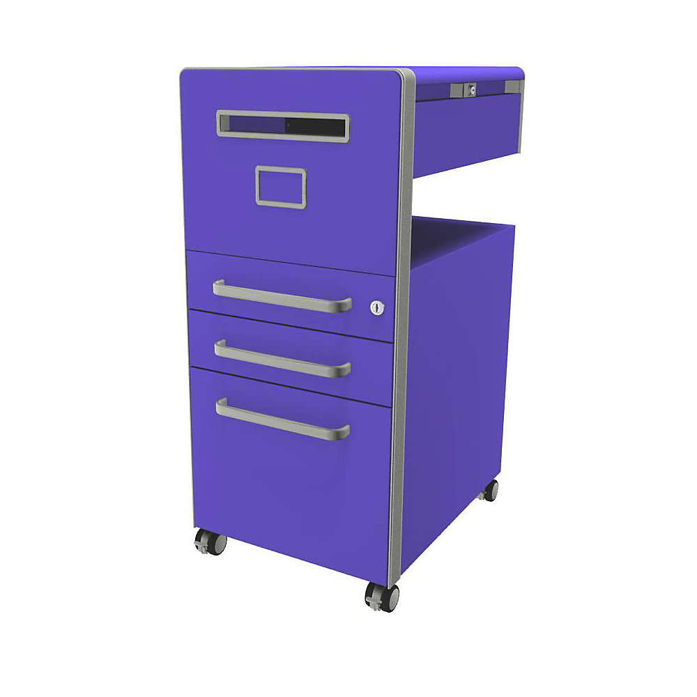 Meuble de rangement mobile Bite™ avec 1 tableau blanc, ouvrable à gauche