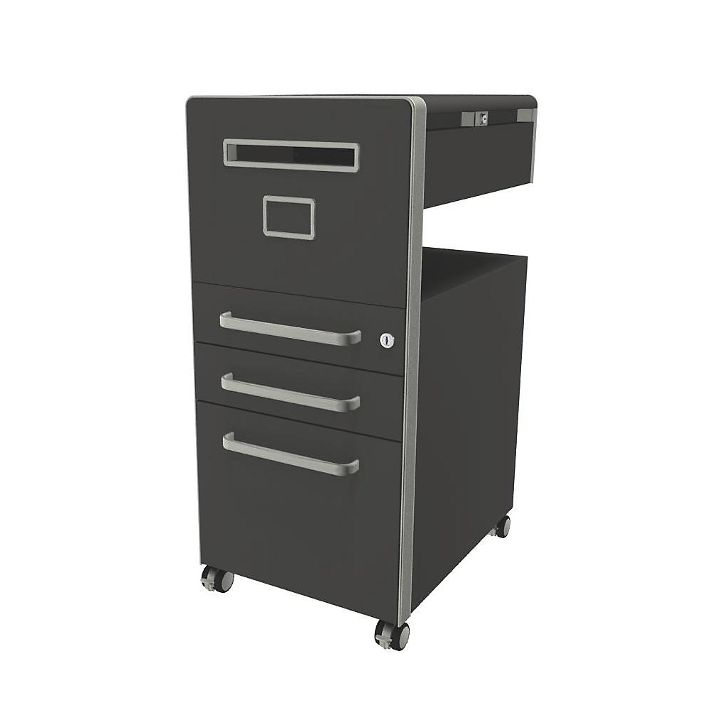 Meuble de rangement mobile Bite™ avec 1 tableau blanc, ouvrable à gauche