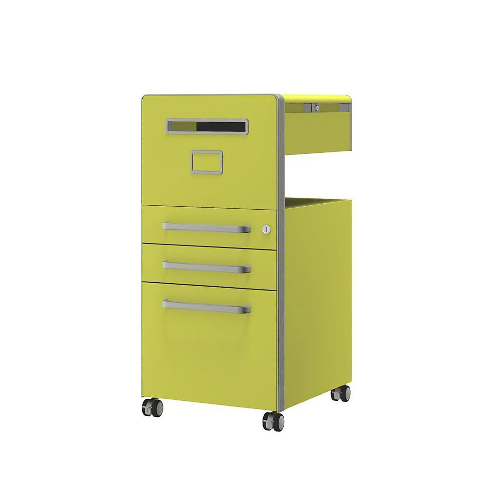 Meuble de rangement mobile Bite™ avec 1 tableau blanc, ouvrable à gauche