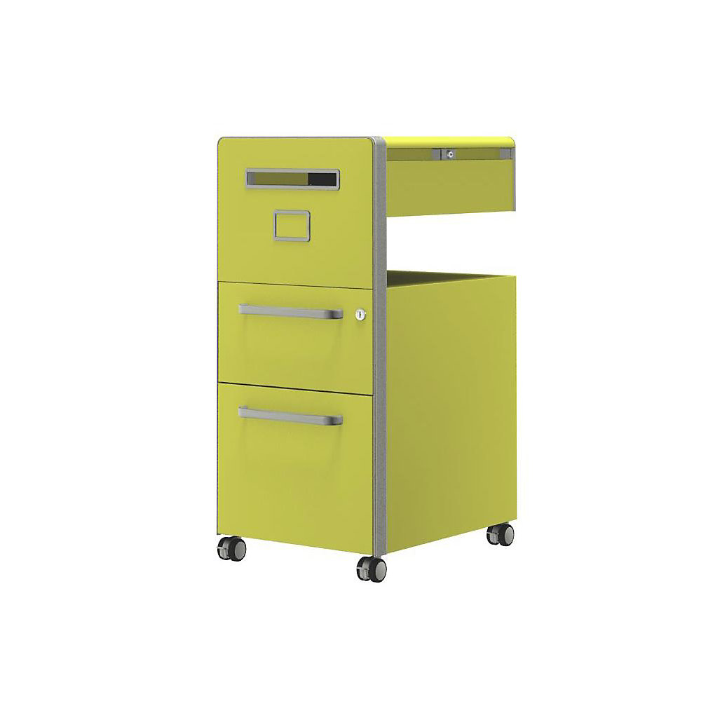 Meuble de rangement mobile Bite™ avec 1 tableau blanc, ouvrable à gauche