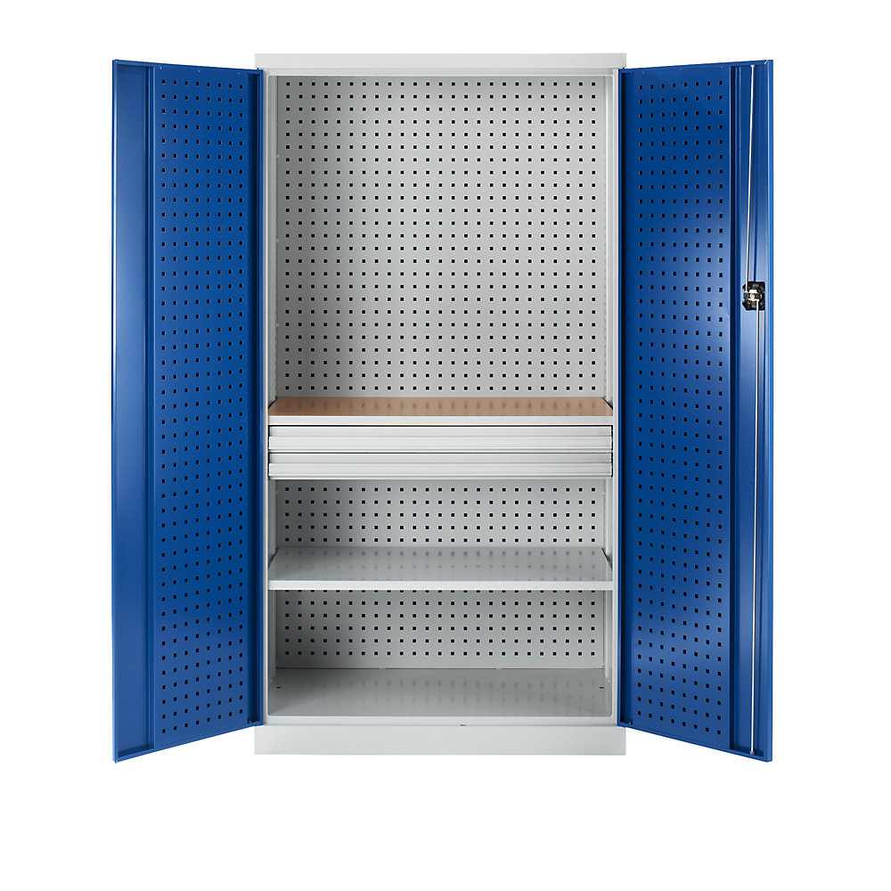 Armoire à outils avec perforations
