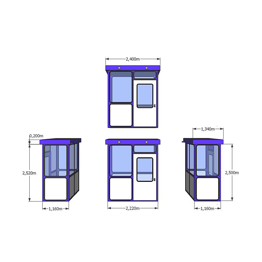 Bureau d'atelier à remplissage des cloisons à angles arrondis