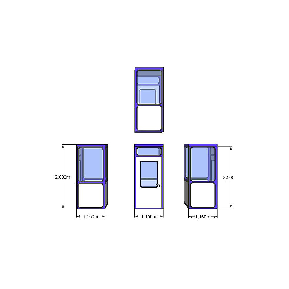 Image of Prefabbricato multifunzionale, pannelli con effetto ad angolo arrotondato - kaiserkraft