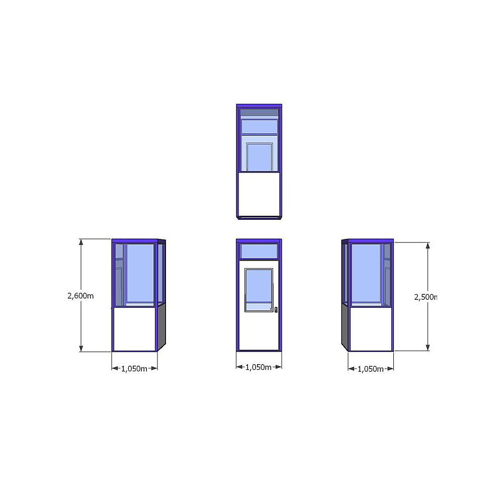 Bureau d'atelier à remplissage des cloisons à angles droits