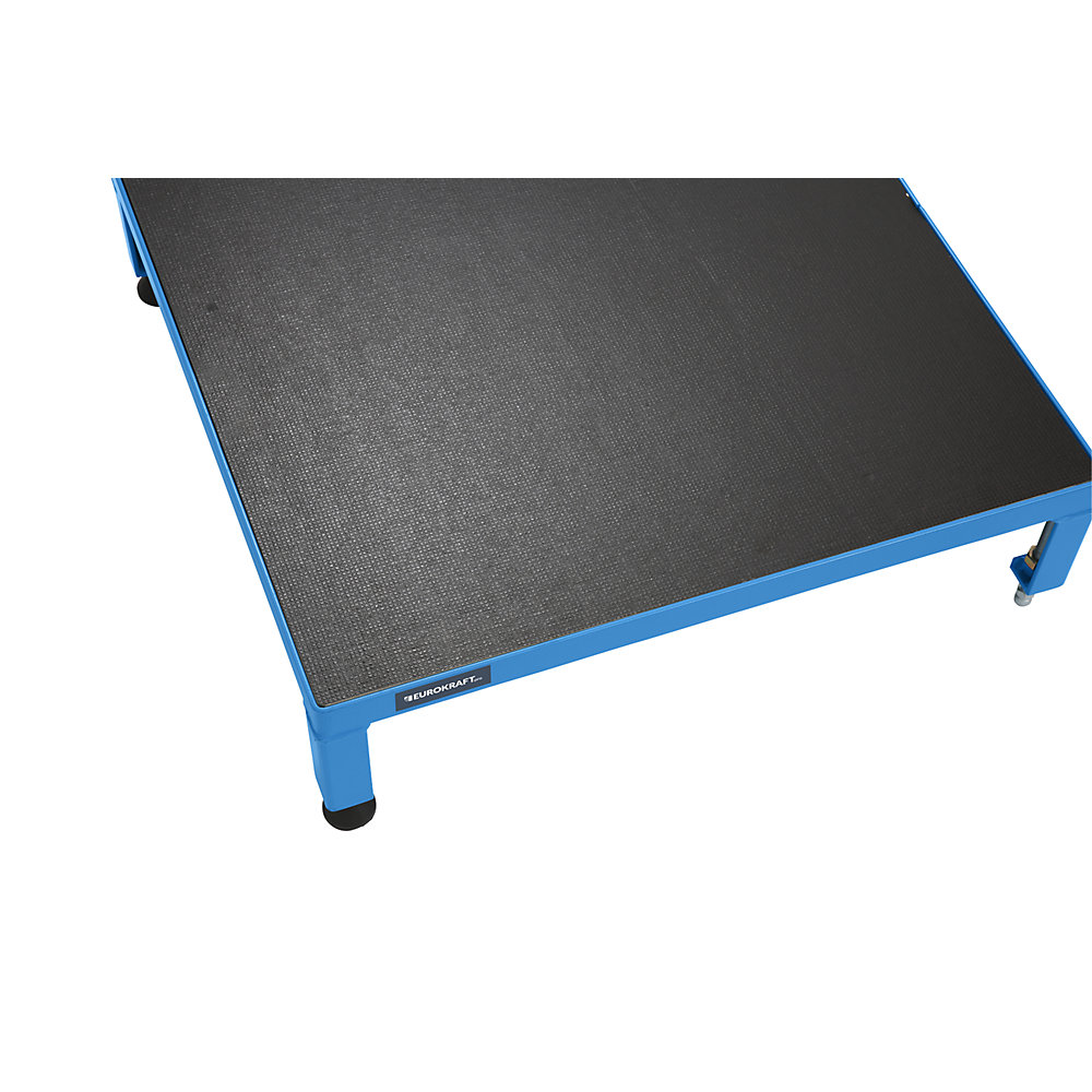 Arbeitsplattform, Höhenverstellbereich 255 - 320 mm, mit Siebdruckplatte, Plattform LxB 1510 x 610 mm, lichtblau eurokraft pro 2