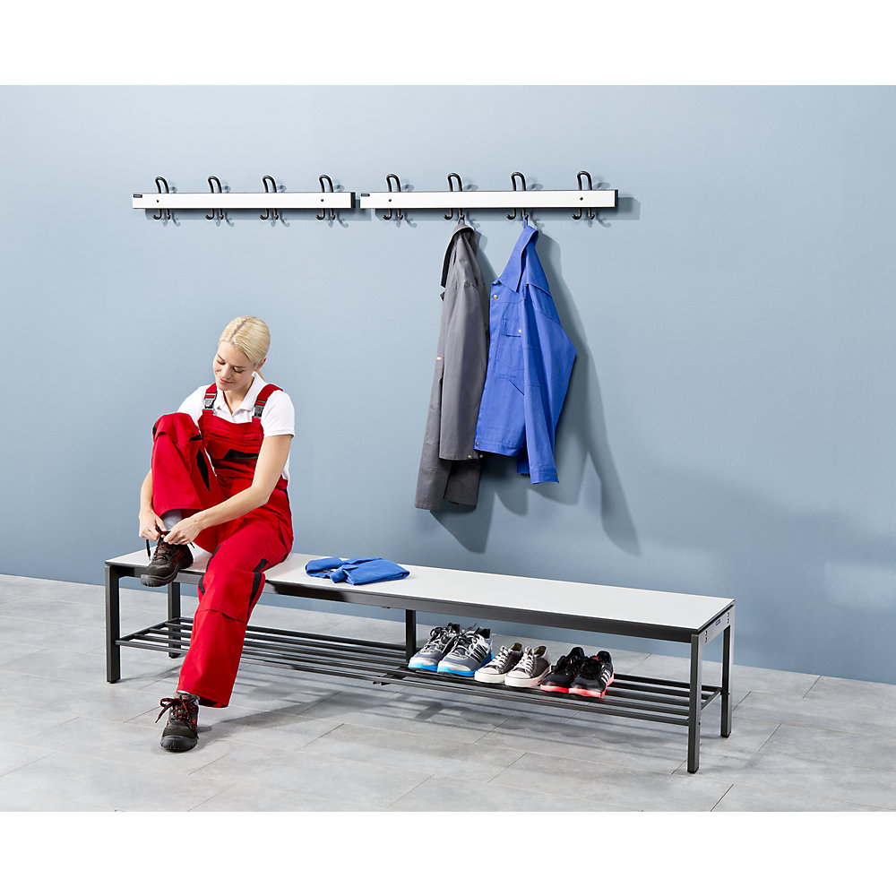 Wolf Changing Room Bench Light Gray 2000mm 2