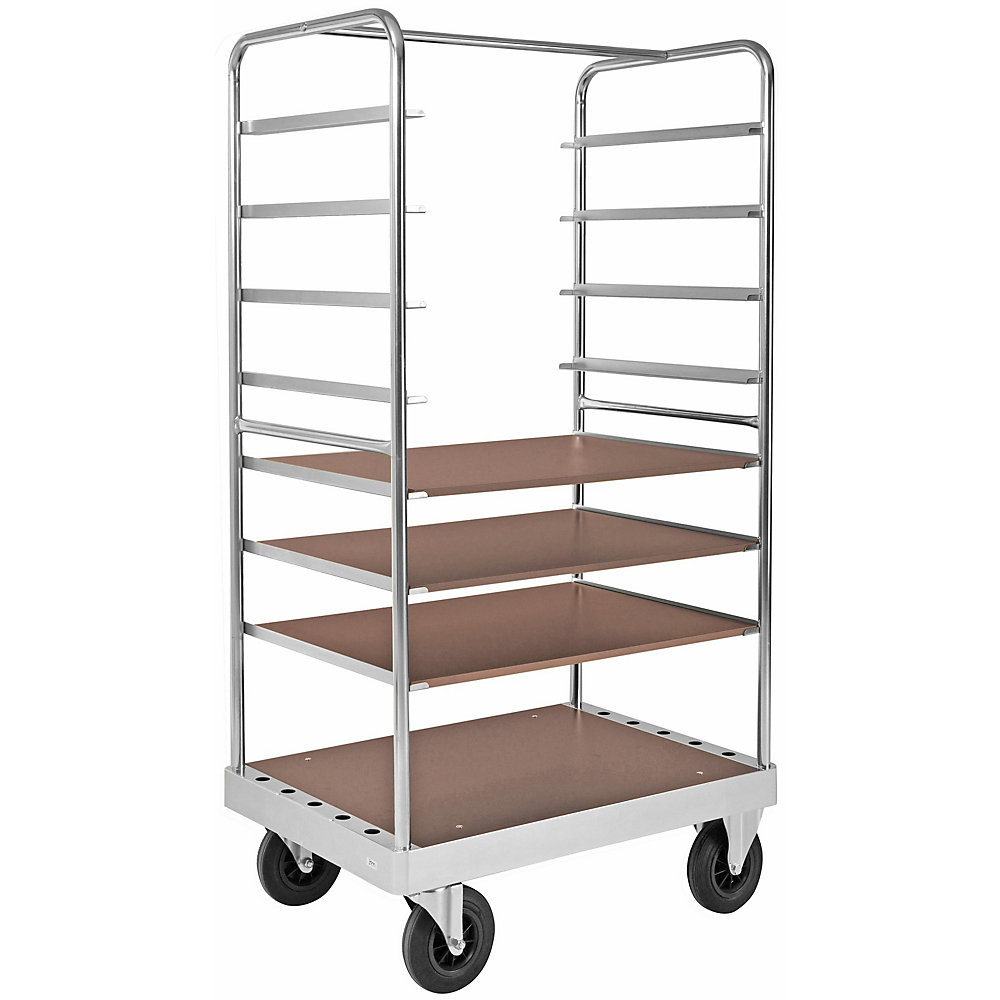 Multi-chariot à tablettes galvanisé