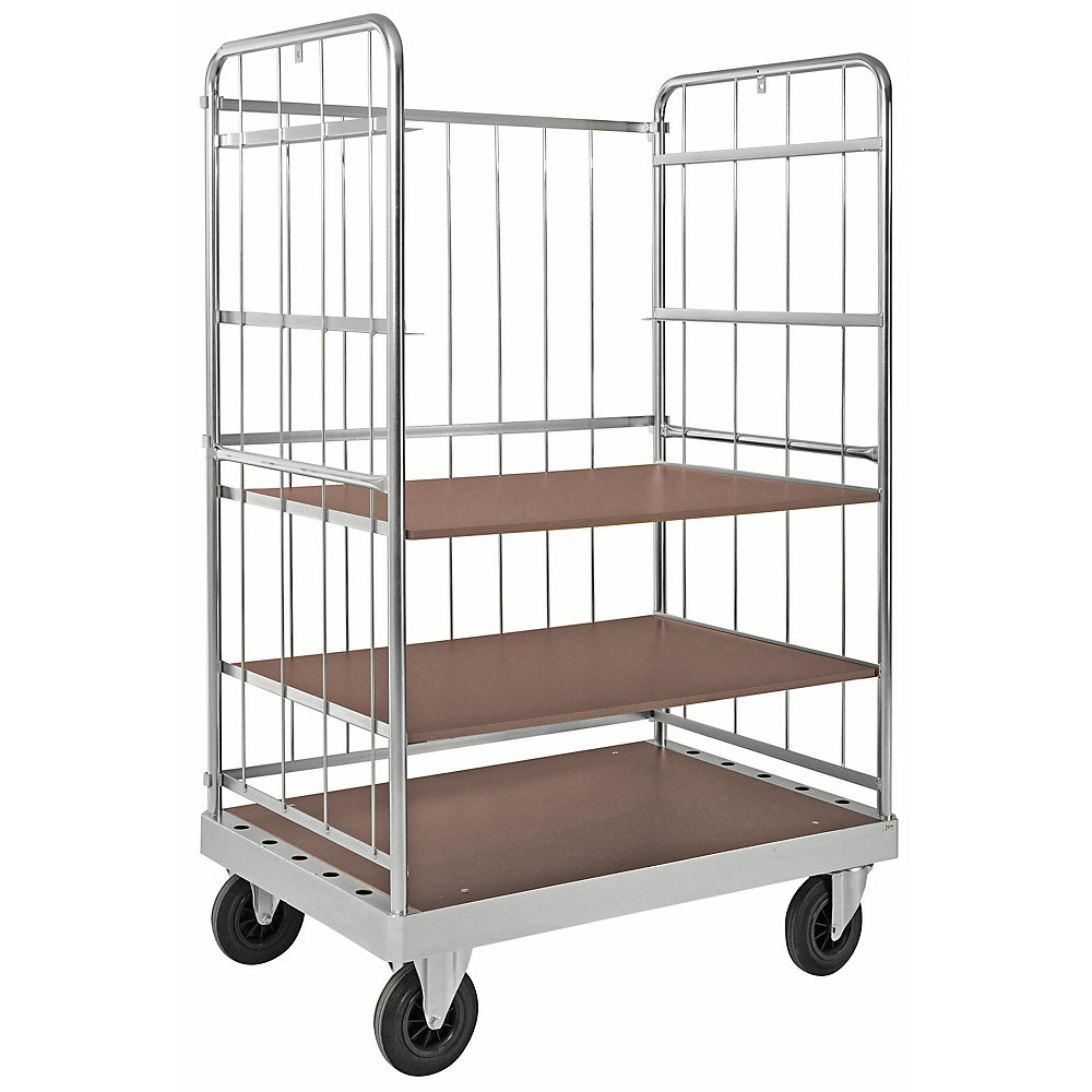 Multi-chariot à tablettes galvanisé