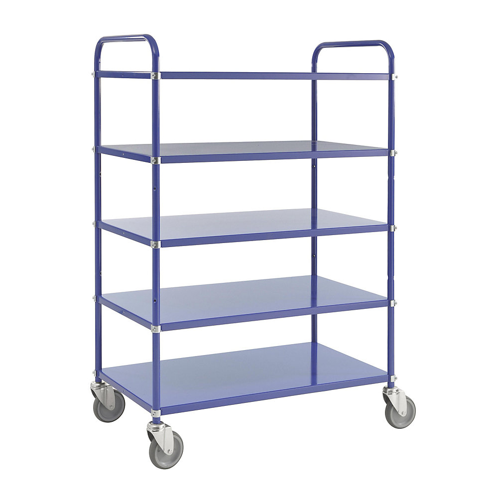 Chariot à tablettes léger hauteur 1445 mm