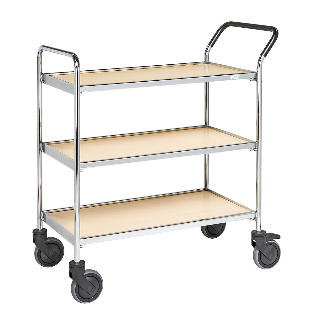 Chariot de service chromé