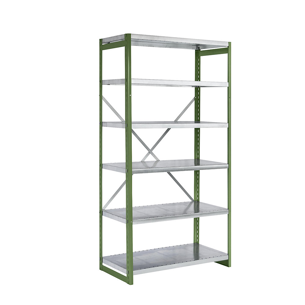 Rayonnage emboîtable couleur, version légère, largeur 1000 mm