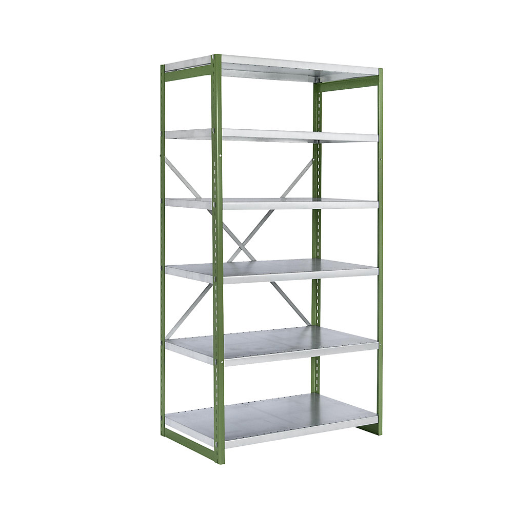 Rayonnage emboîtable couleur, version légère, largeur 1000 mm