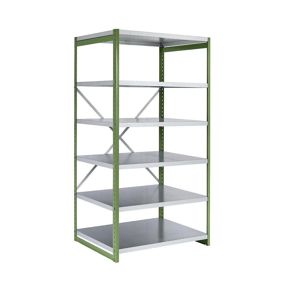 Rayonnage emboîtable couleur, version légère, largeur 1000 mm