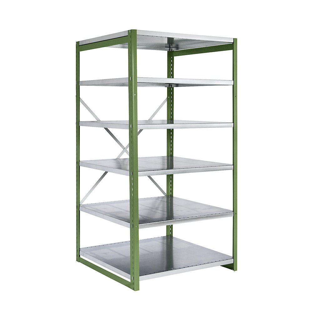 Rayonnage emboîtable couleur, version légère, largeur 1000 mm