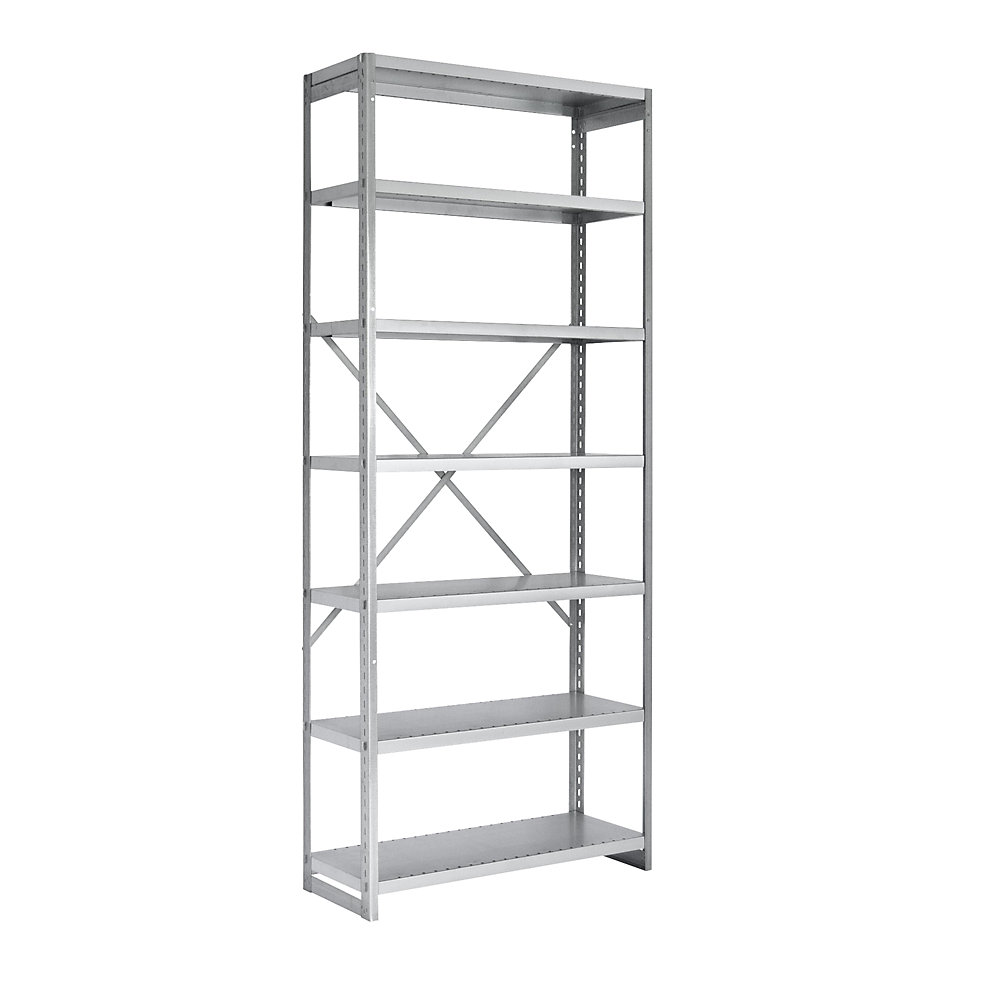 Rayonnage emboîtable couleur, version légère, largeur 1000 mm