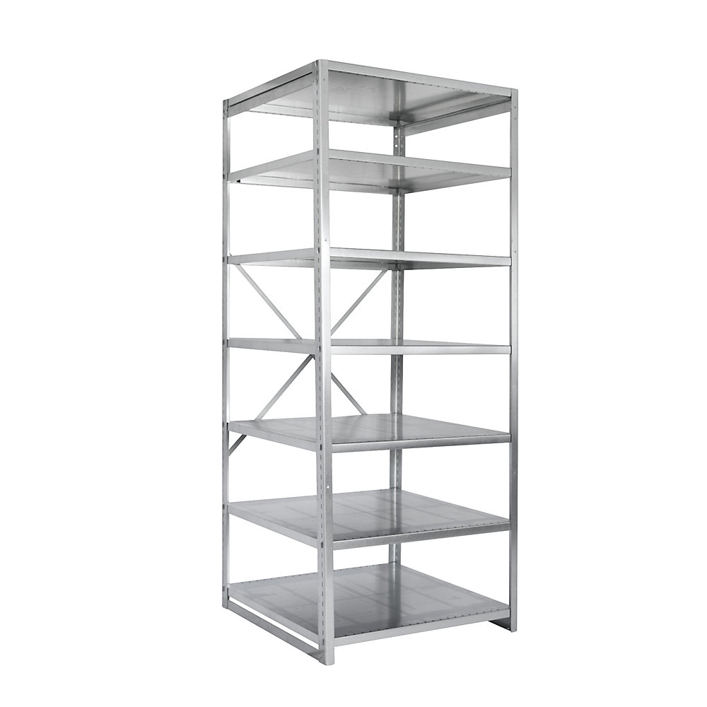 Rayonnage emboîtable couleur, version légère, largeur 1000 mm