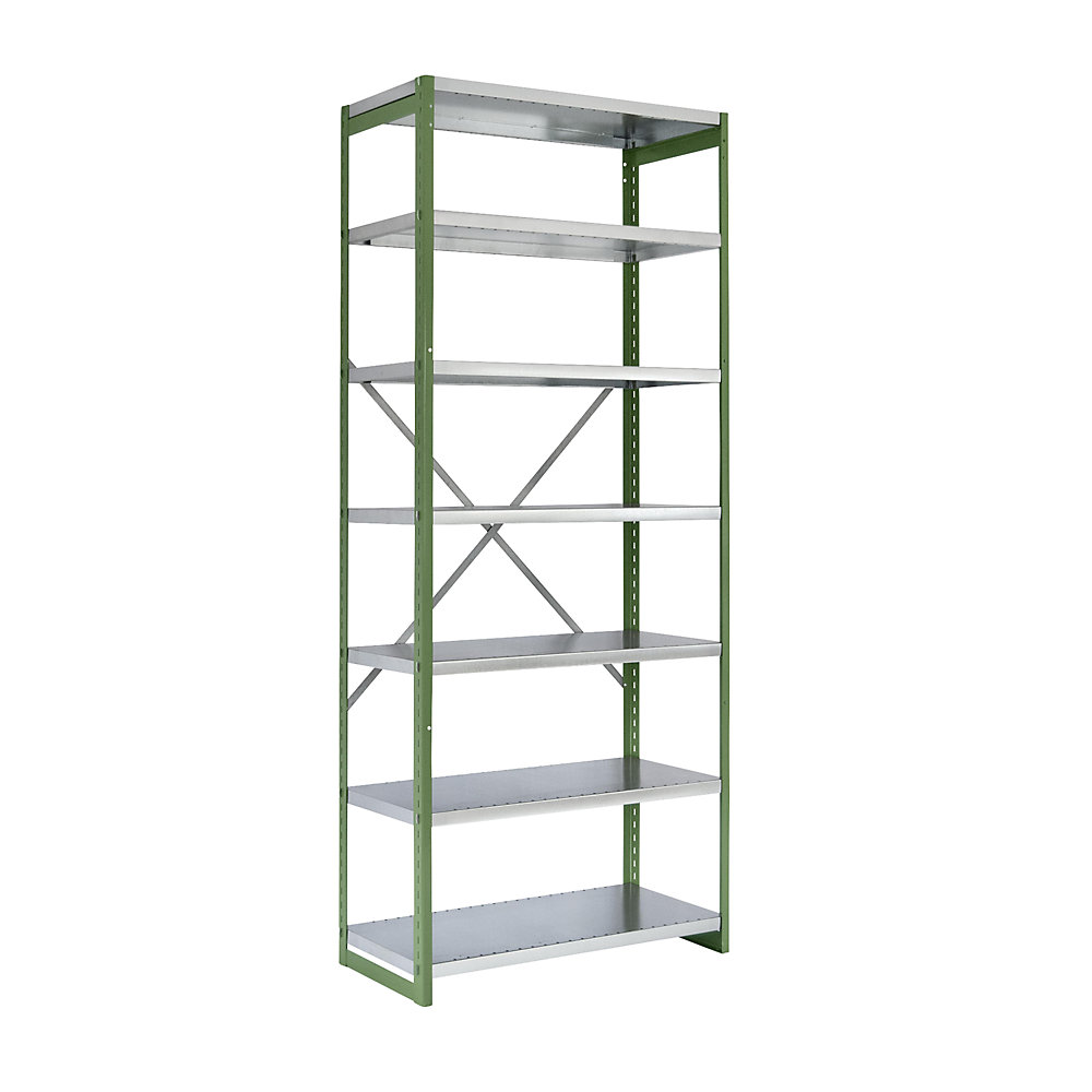 Rayonnage emboîtable couleur, version légère, largeur 1000 mm