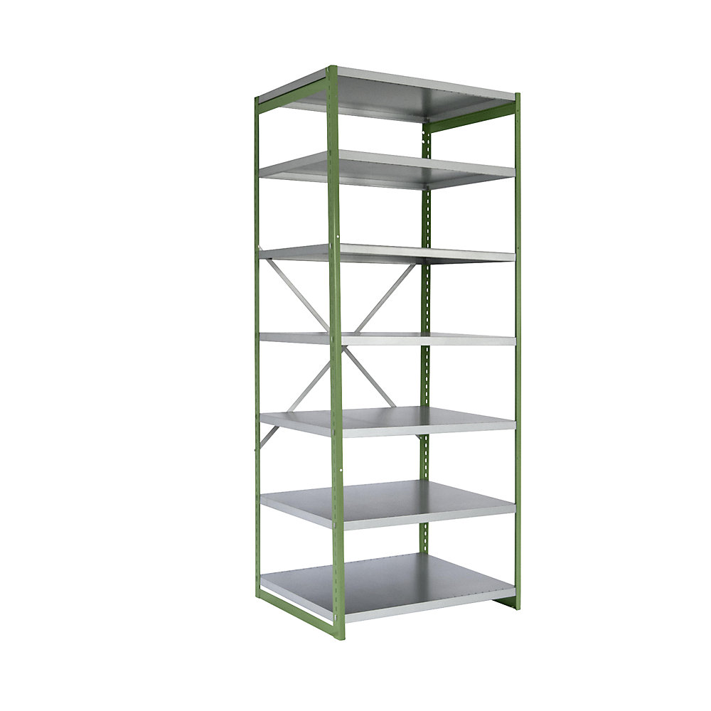 Rayonnage emboîtable couleur, version légère, largeur 1000 mm