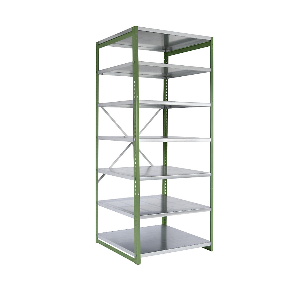 Rayonnage emboîtable couleur, version légère, largeur 1000 mm