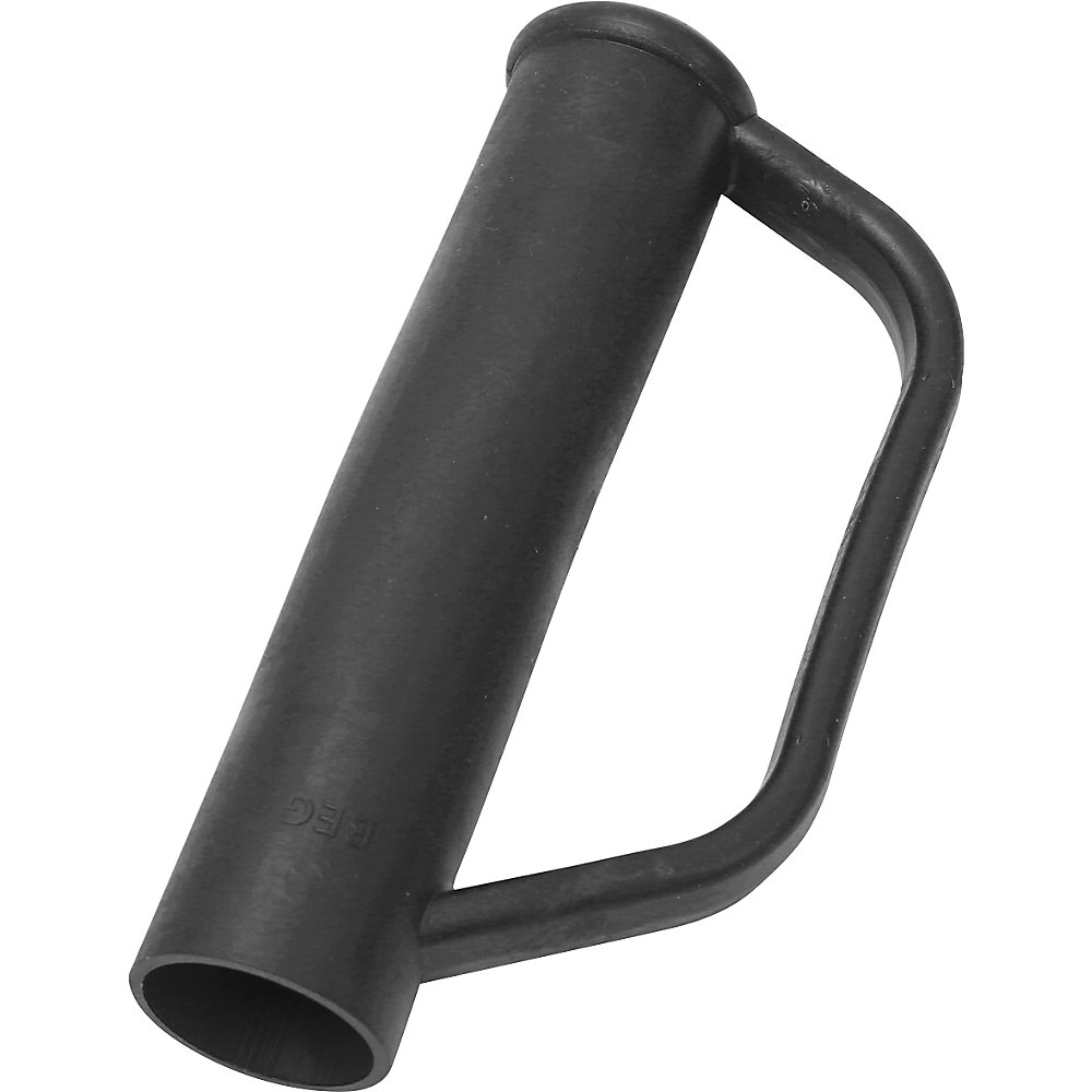 Poignée pour diable en aluminium, Ø 33 mm, poignée uniquement, plastique rouge