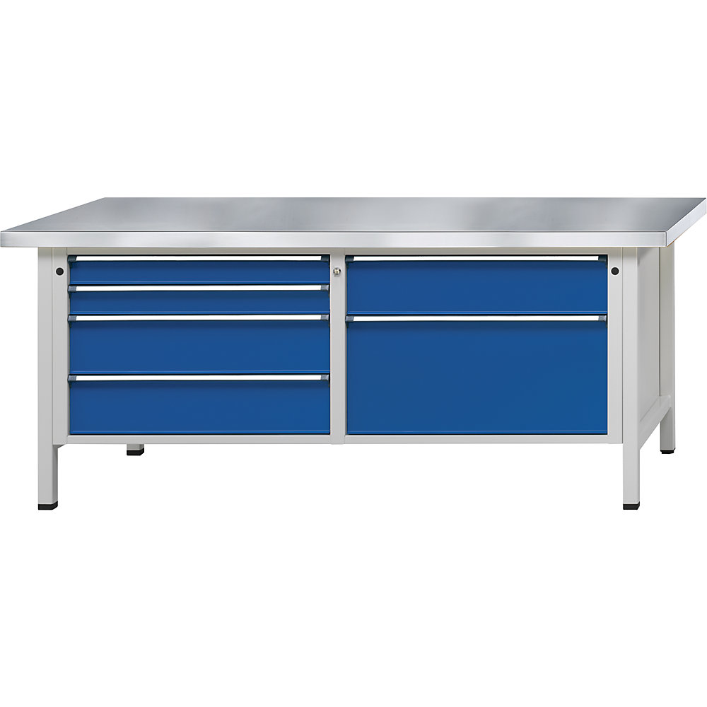 Établis de largeur 2000 mm, sur piétement