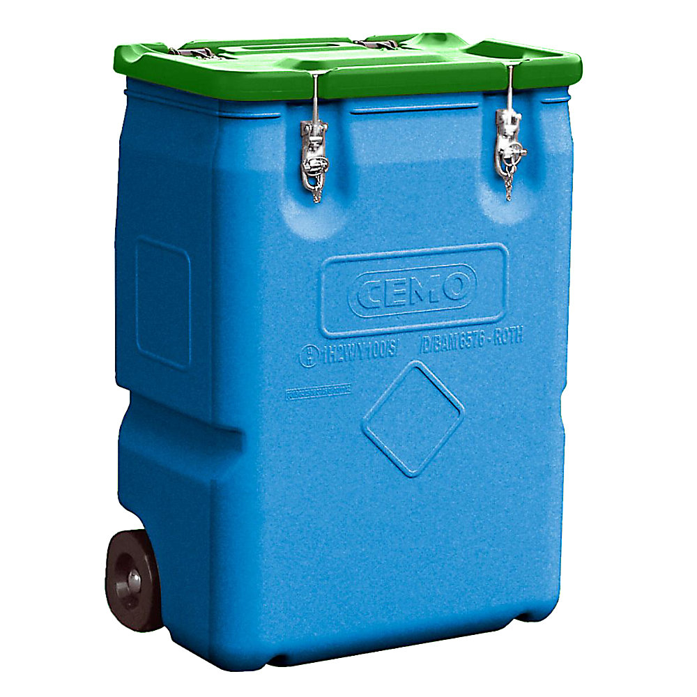 Collecteur à 2 roues pour produits dangereux