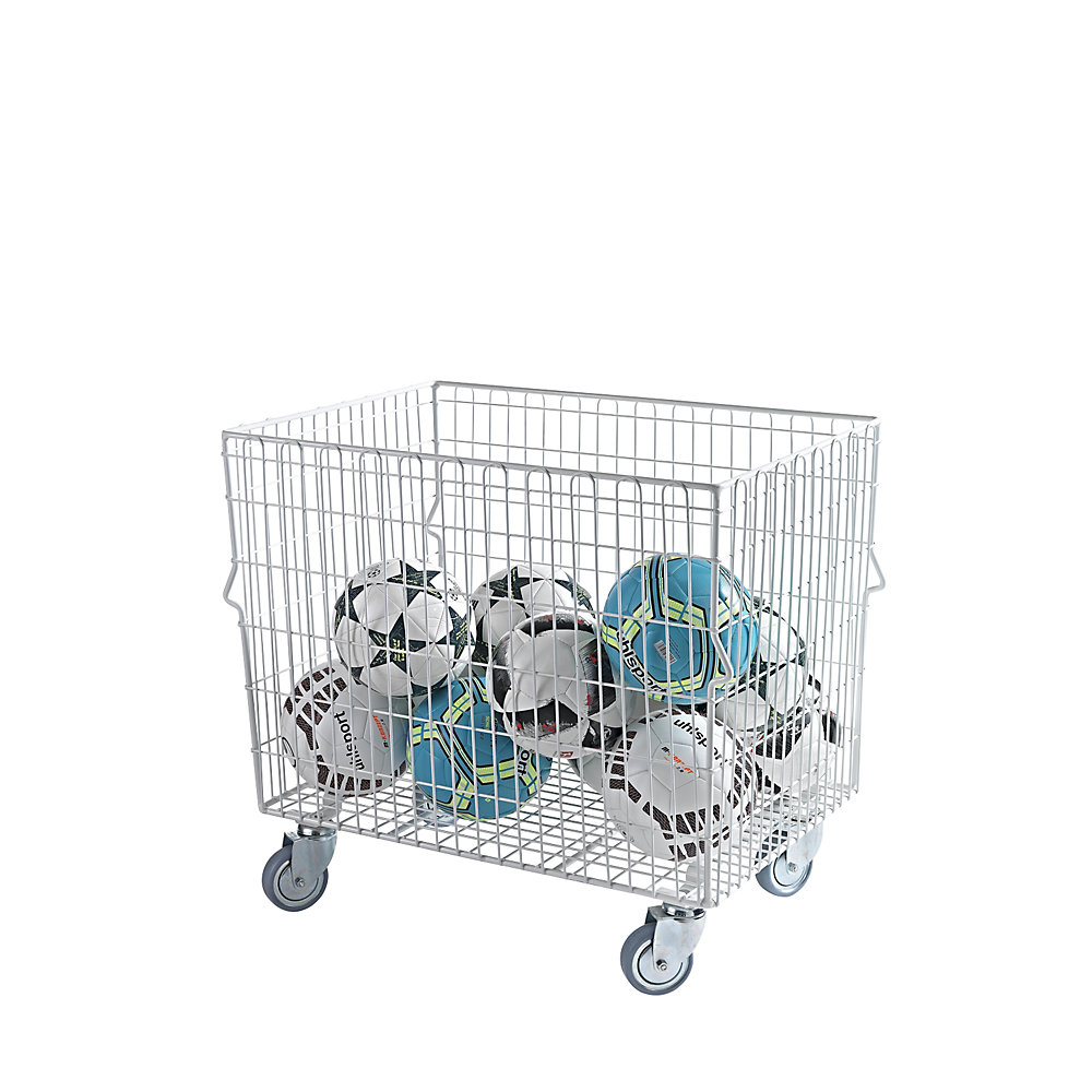 Kaiserkraft Wire Mesh Storage Box Cart 250kg White 2