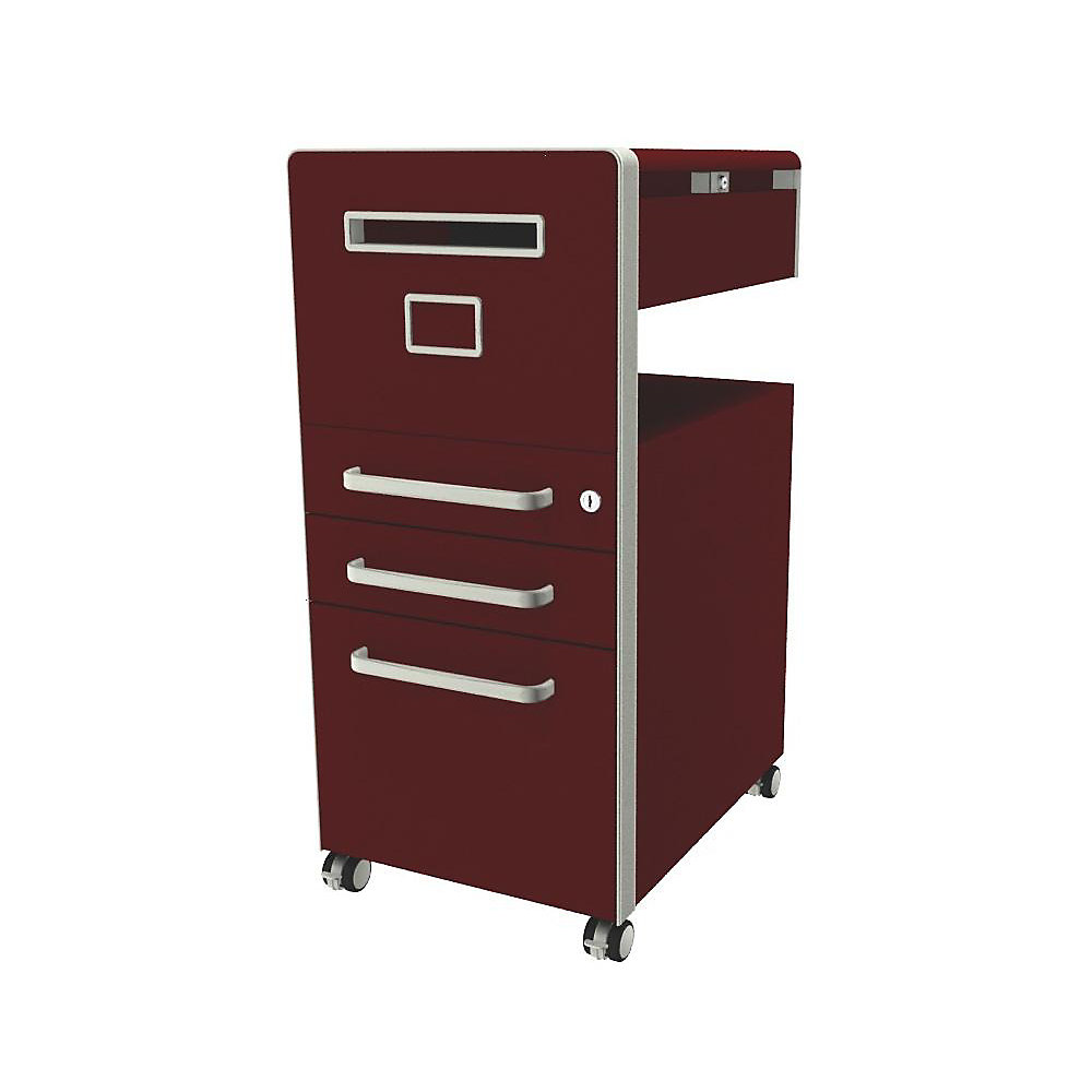 Meuble de rangement mobile Bite™ avec 1 tableau blanc, ouvrable à gauche