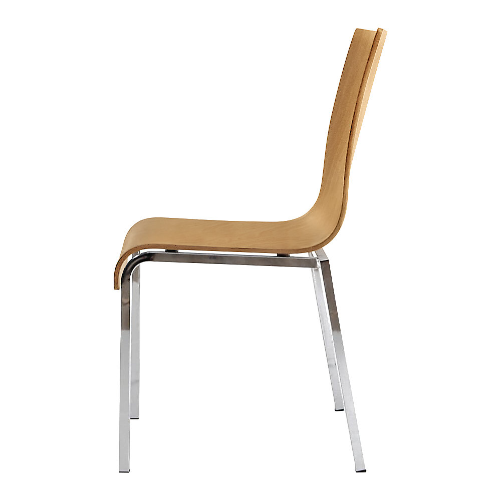 Chaise à coque en bois CUBIC