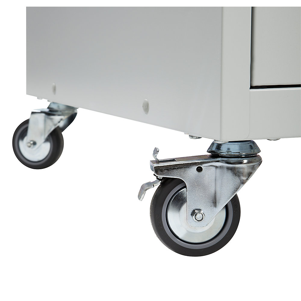 PC-Pult, mobil, HxBxT 1184 x 1180 x 590 mm, lichtgrau RAL 7035 eurokraft basic 2